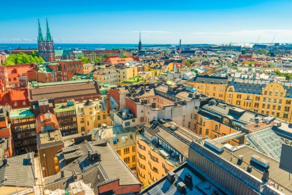 Aerial view of Helsinki