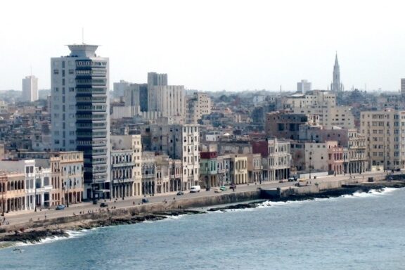 Aerial View of Malecón, Havana Aerial view malecon havana