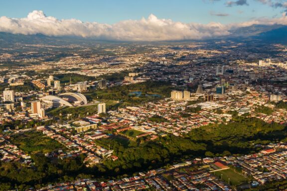 Aerial view of San Jose, Costa Rica