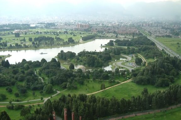 Aerial view of Simon Bolivar Park