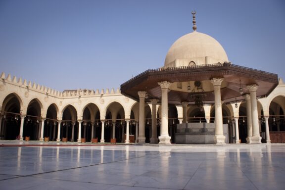 Amr Ibn Al-Aas Mosque Courtyard The mosque of amr ibn al aas was built in ad