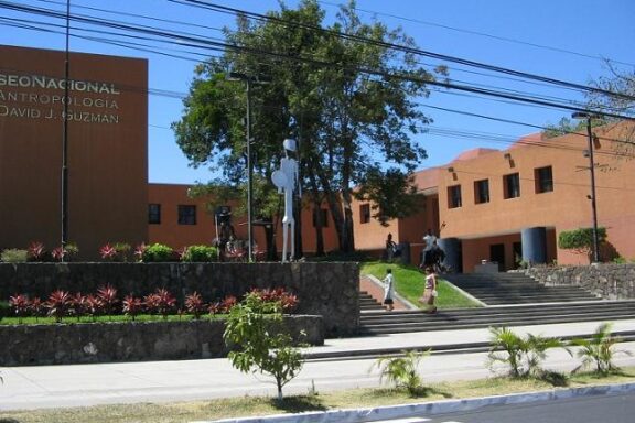 Exterior View of the National Museum of Anthropology, El Salvador Entrance to the National Museum of Anthropology in San Salvador