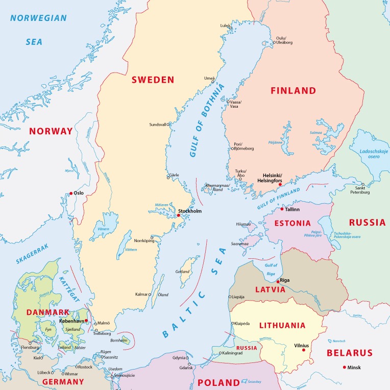 world map baltic sea