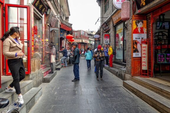 People walking on the streets in Hutong