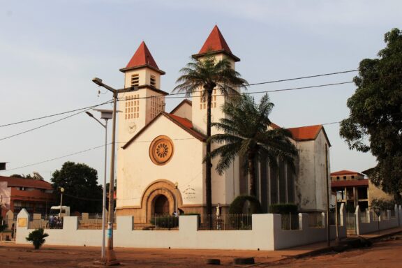 Cathedral Building in Bissau at Dusk Sé Catedral de Nossa Senhora da Candelária (Bissau Cathedral)