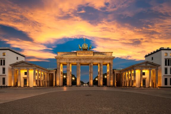 Brandenburg Gate, a venue for major historical events and public gatherings