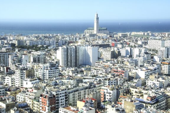 Aerial View of Casablanca Urban Landscape View over the city of Casablanca, Morocco