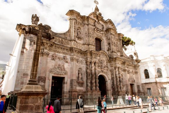 Baroque Church Facade in Quito The Church of the Society of Jesus, Quito