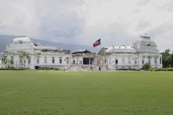 Damaged National Palace in Haiti After Earthquake The Collapsed National Palace of Haiti