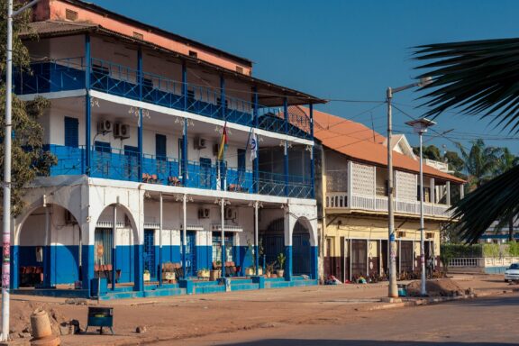 Colonial-era buildings in the center of the city of Bissau