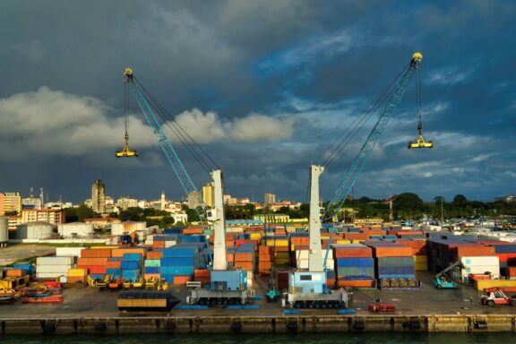 The Port of Coankry, the main seaport of Guinea