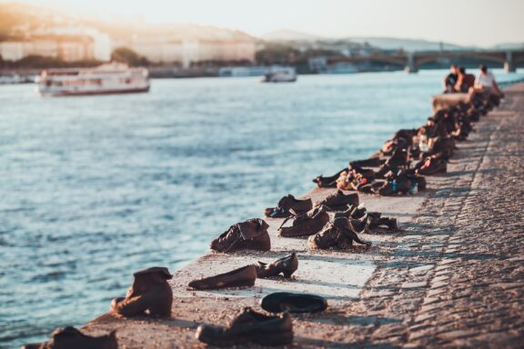 Shoes Memorial on Danube Promenade, Budapest