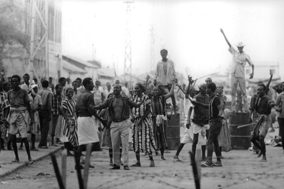 Djibouti post-referendum demonstration in 1967