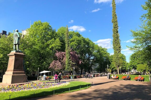 Sunny Day at Esplanadi Park, Helsinki Esplanadi Park in Helsinki