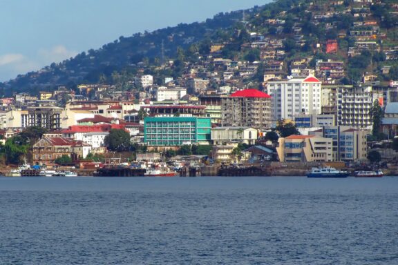 Coastal Cityscape of Freetown, Sierra Leone Freetown sierra leone