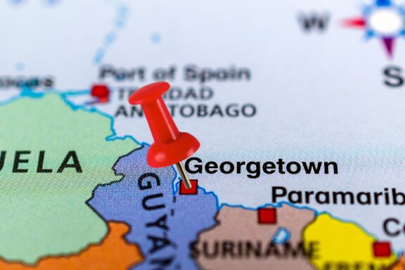 Location of Georgetown, Guyana