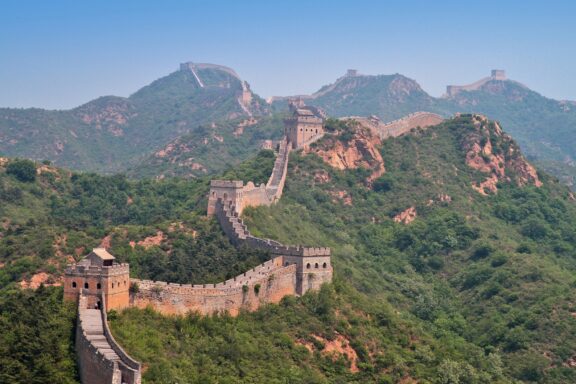 Aerial view of the Great Wall of China