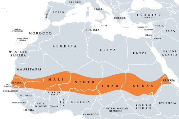 The sahel a region in africa political map ecoclimatic and