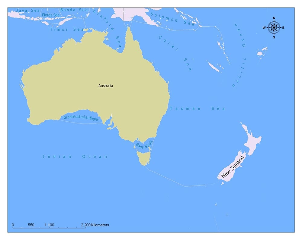 Neighboring Countries of New Zealand