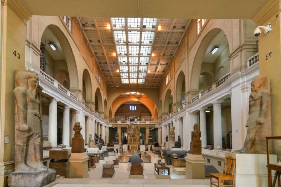 Interior of the Egyptian Museum in Cairo Interior of the Egyptian Museum in Cairo