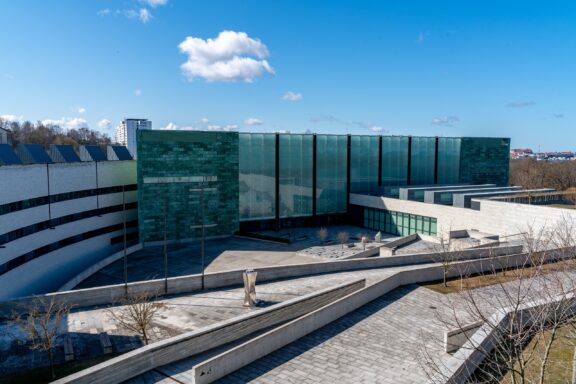 Modern Art Museum Exterior on a Sunny Day Inside the Kumu Art Museum