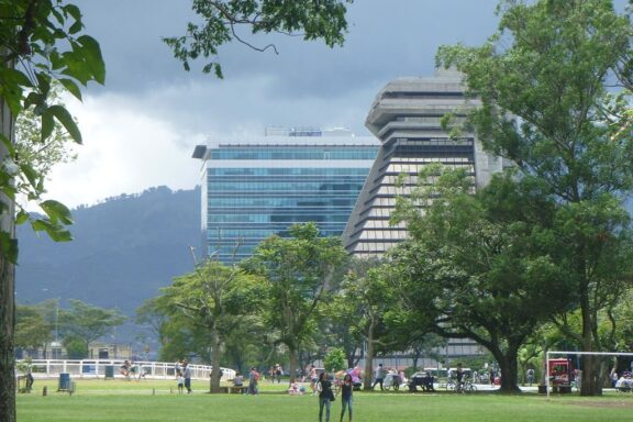 La Sabana Park with Modern Building in Background La Sabana Metropolitan Park, San José