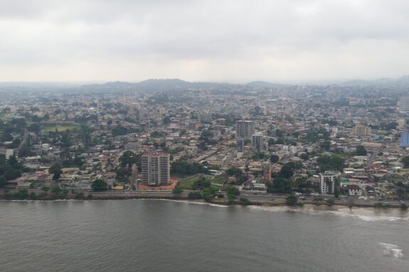 Aerial View of Libreville Waterfront Waterfront view of Libreville, Gabon