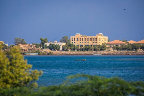 Coastal View of Massawa, Eritrea Port and sea in Mitsiwa, Eritrea