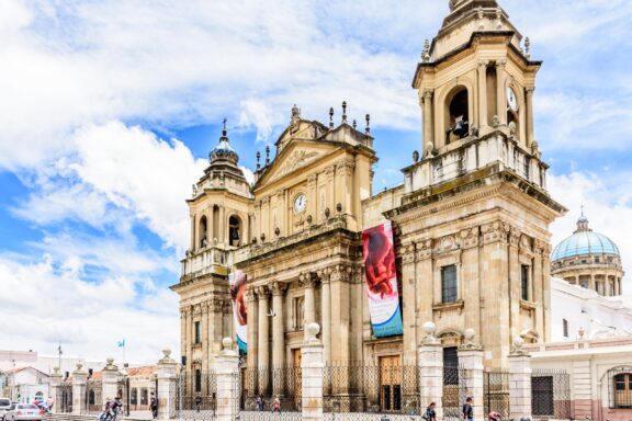 Guatemala city guatemala september 5 2018: cathedral of guatemala