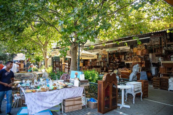 Vendors in the Monastiraki Flea Market