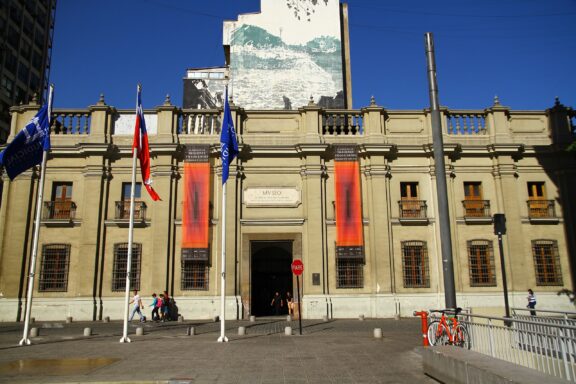 Facade of the Chilean Museum of Pre-Columbian Art Museum of pre columbian art santiago chile 5 march 2019