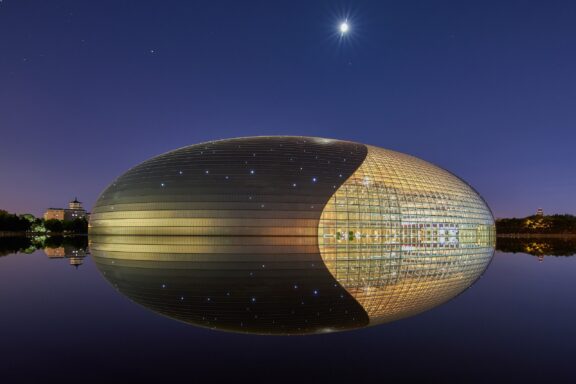 National Centre for the Performing Arts in Beijing at night