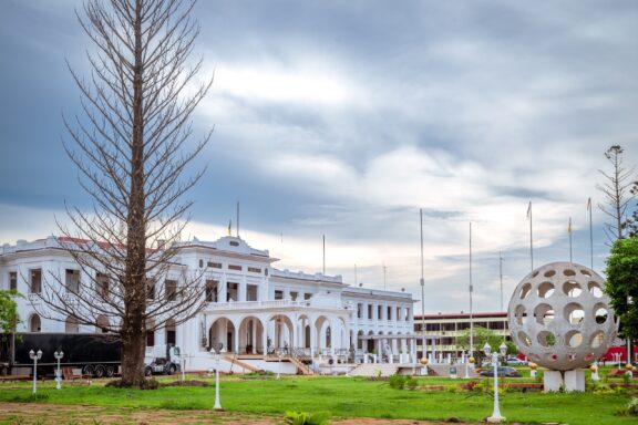 National Museum Building in Yaoundé under Cloudy Sky National Museum of Cameroon in Yaounde