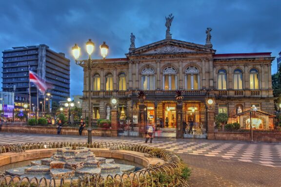 San jose costa rica january 18: night scene of