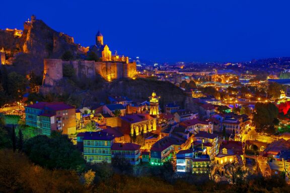 Night skyline of Tbilisi