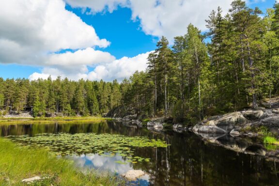 Lake in the Nuuksio National Park in Helsinki