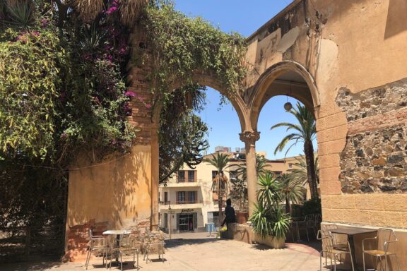Arched Stone Ruins in Asmara Remnants of historical Roman-style architecture in Asmara