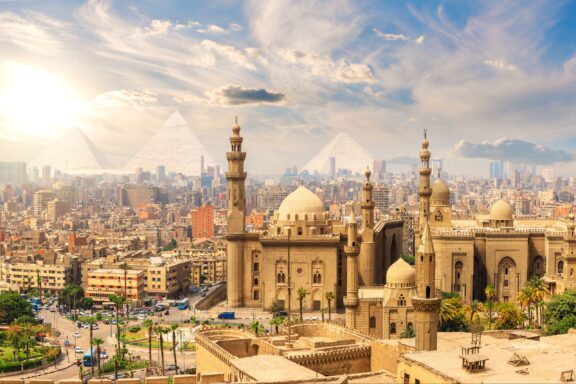 Mosque madrasa of sultan hassan beautiful panorama of cairo landmarks egypt