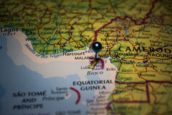 Pinpoint on Malabo, Equatorial Guinea Map Location of Malabo, the capital of Equatorial Guinea