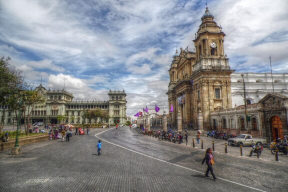 Plaza Mayor, the main public square in Guatemala City