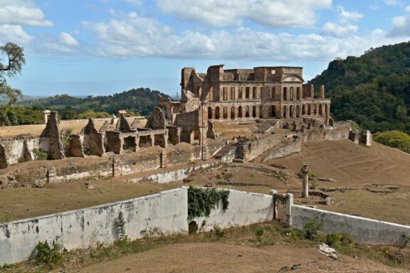 Ruins of Sans Souci Palace Ruins of the Sans-Souci Palace in the town of Milot, Northern Haiti