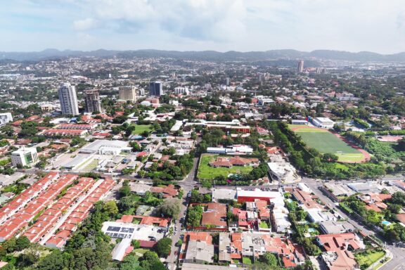 Aerial View of San Salvador Cityscape Aerial photo of San Salvador