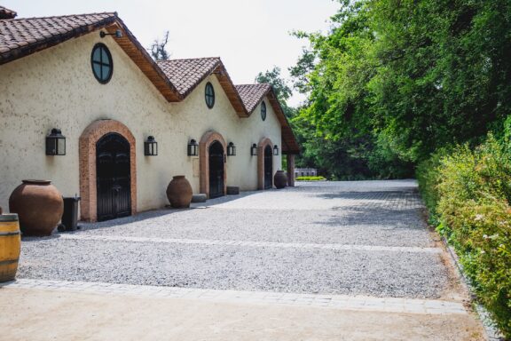 Vineyard Estate Entrance in Santiago, Chile Vineyards near Maipo Valley