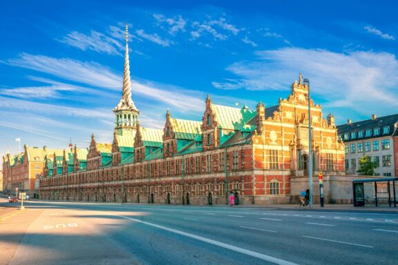 Copenhagen Stock Exchange Building at Daytime Old Stock Exchange (Børsen) in Copenhagen