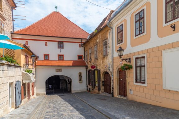 Stone Gate in Zagreb with Shrine Stone Gate, entrance to the Upper Town of Zagreb