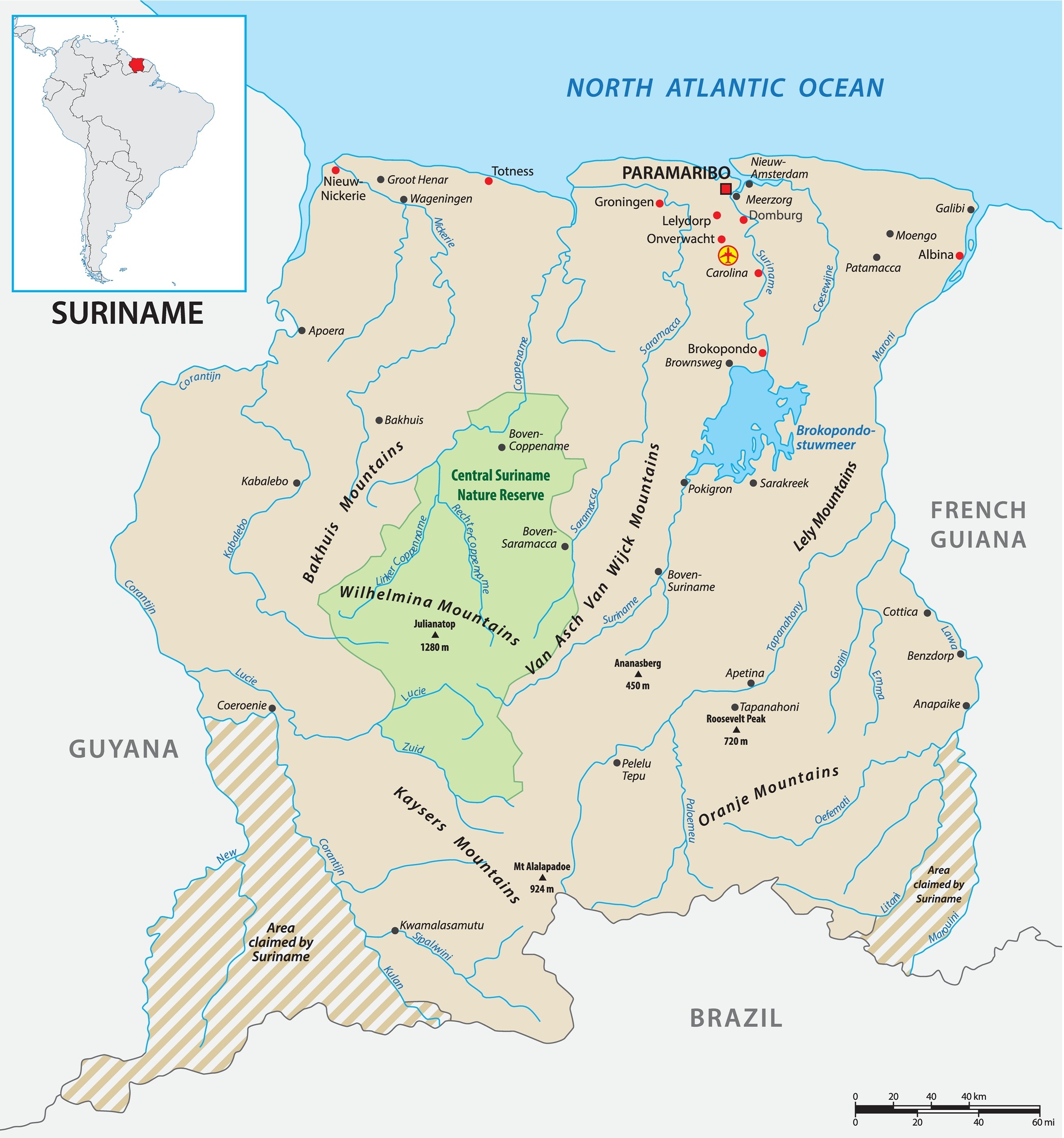 Where is Suriname? 🇸🇷 | Mappr