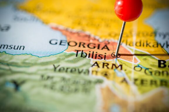 Map Pinpointing Tbilisi, Georgia Location of Tbilisi, Georgia