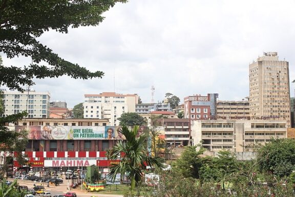 Urban Landscape of Yaoundé Commercial Area Yaounde commercial area