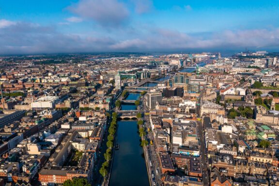 Aerial view of Dublin