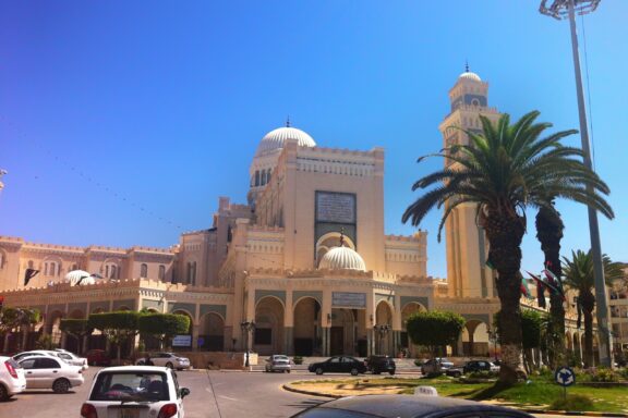 Gamal Abdel Nasser Mosque in the historical Algerian Square in Tripoli